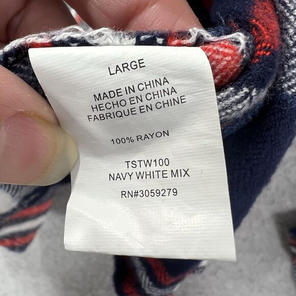 Thread & Supply LARGE Flannel shirt Button Up Blue Red Collared roll tab sleeve - Picture 11 of 14